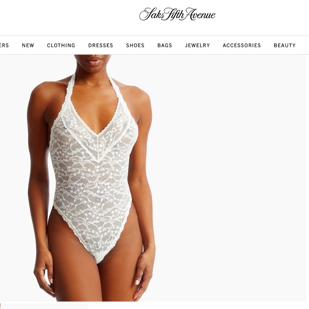Hanky Panky I Do Shimmer Bridal teddy lingerie - medium - NWT - in "Light Ivory"